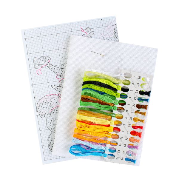 Набор для вышивания нитками МП Студия (Жар-птица), На цветущем лугу, 18х15 см