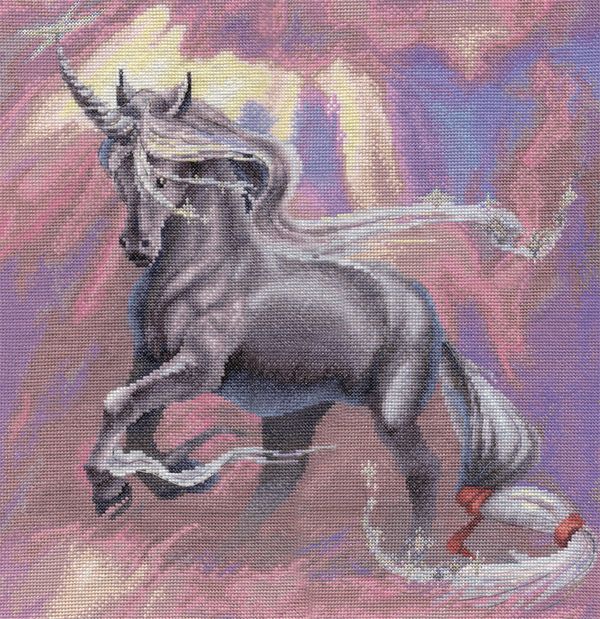 Набор для вышивания нитками Panna, Золотая серия, Легенда, 34х34 см