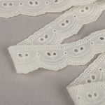 Кружево шитьё хлопок.9772 25 мм, цв.F102 молочный, уп.13.71м, Kruzhevo