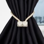 Подхваты шторные магнитные, 2 штук, бежевый светлый, MTW183