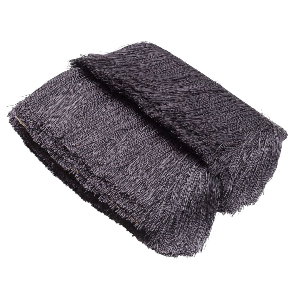 Бахрома отделочная широкая 120.0 мм / 25 метров, нитяная, 301 темно-серый, 0390-0310