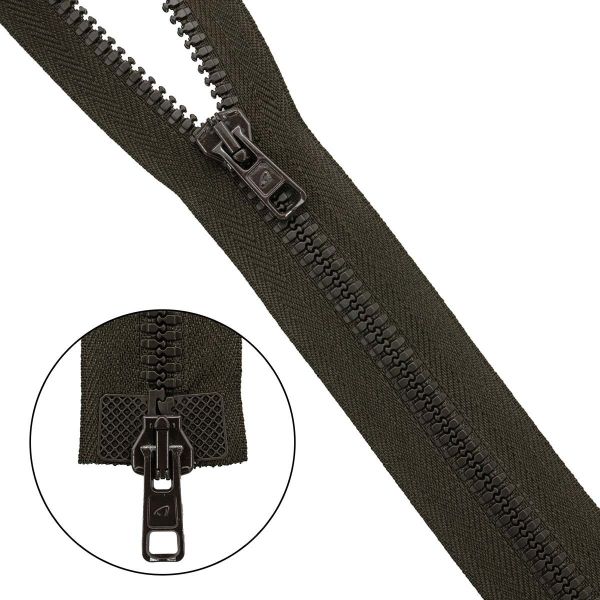 Молния трактор Arta Т6 (6 мм) 2 зам., разъем., 90 см, цв. 068 т.коричневый, 1 шт