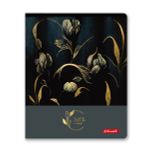 Тетрадь ученическая общая, матовая ламинация + тиснение золотой фольгой, A5+ 48 л. на скобе 65 г/м², белизна 100%, 10 шт, клетка в термоусадочной пленке, 000737 Золотой цветок, Светоч 48ТЕТк-008