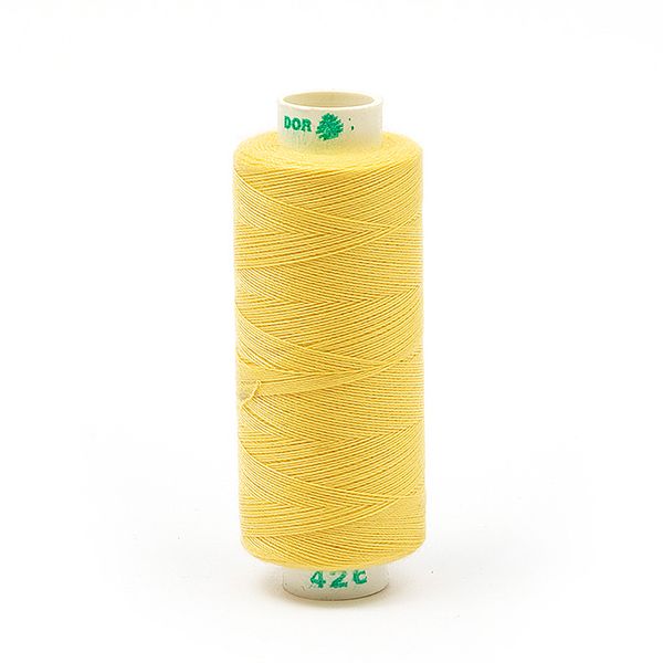 Нитки швейные бытовые Dor Tak 40/2, 366 м / 10 кат., 426 желтый