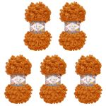Пряжа Alize (Ализе) Puffy Fine / уп.5 мот. по 100 г, 14.5м, 234 морковный