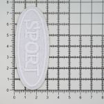 Термоаппликация овал SPORT 75х30мм (White (белый)), 2 шт, LA557
