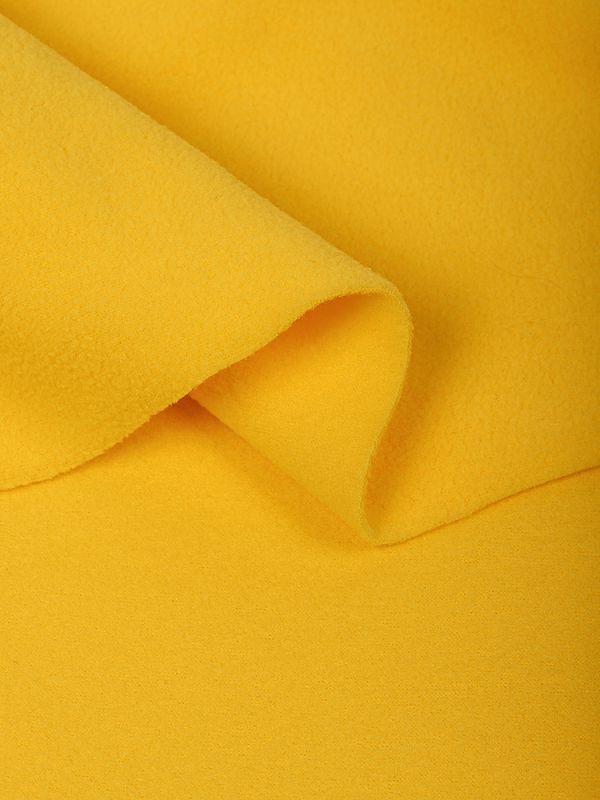 Флис 2-сторонний 190 г/м², 150 см / 2 метра, TBY-0059-001.2, цв.S001 желтый