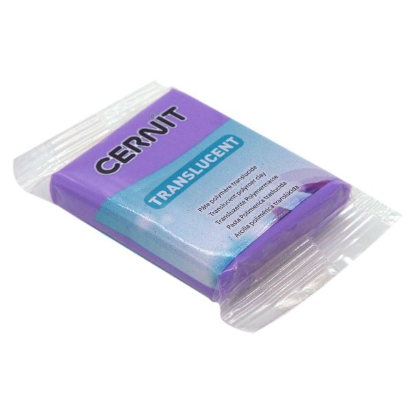 Полимерная глина Cernit Translucent запекаемая, прозрачная 56 гр, 900 фиолетовый