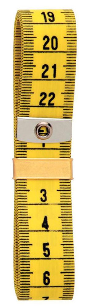 Измерительная лента с сантиметровой шкалой, стекловолокно, 0, 4*20*150см, желтый/желтый, 1шт 282671