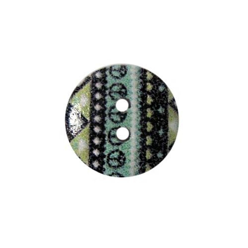 Пуговицы деревянные Орнамент 15мм (цвет 110), 100 шт