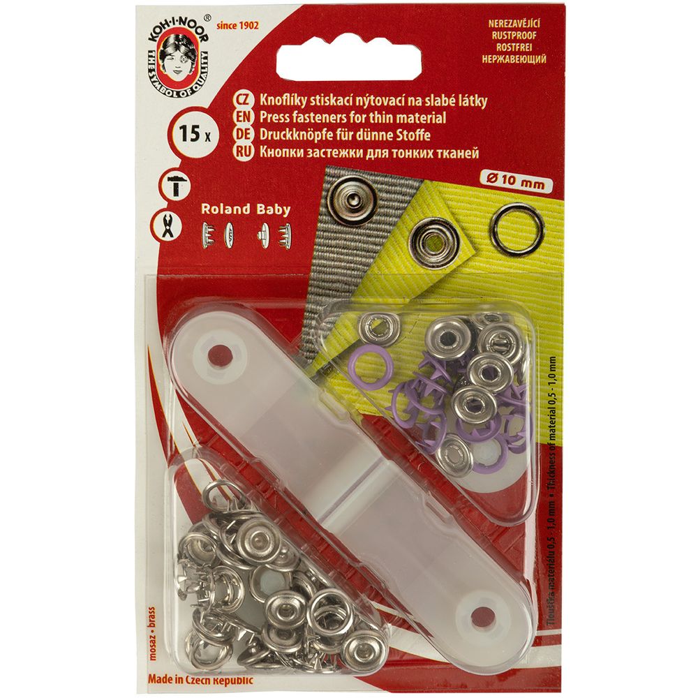 Кнопка рубашечная (джерси) открытая ⌀9.7 мм, 15 шт, 994 сиреневый, (1213-030 №2), KOH-I-NOOR BABY Кнопка рубашечная (джерси) открытая ⌀9.7 мм, 15 шт, 994 сиреневый, (1213-030 №2), KOH-I-NOOR BABY