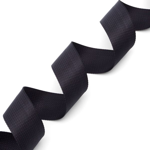 Стропа (ременная лента) 50 мм / 30 метров, толщ. 1.0 мм, [42 г/пог.м], 100% п/э, 005 черный