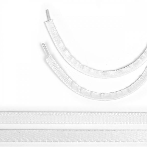 Лента тоннельная (чехол для косточек) 10.0 мм / 50 метров, ТBY-63105 цв. белый