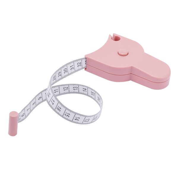 Лента-рулетка с фиксатором длины 2х150см, розовый, MTW131