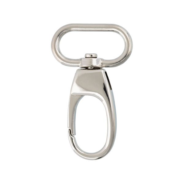 Карабин металл 25.0 мм (52х31 мм), 10 шт, 04 никель, Gamma GH 117/25/10