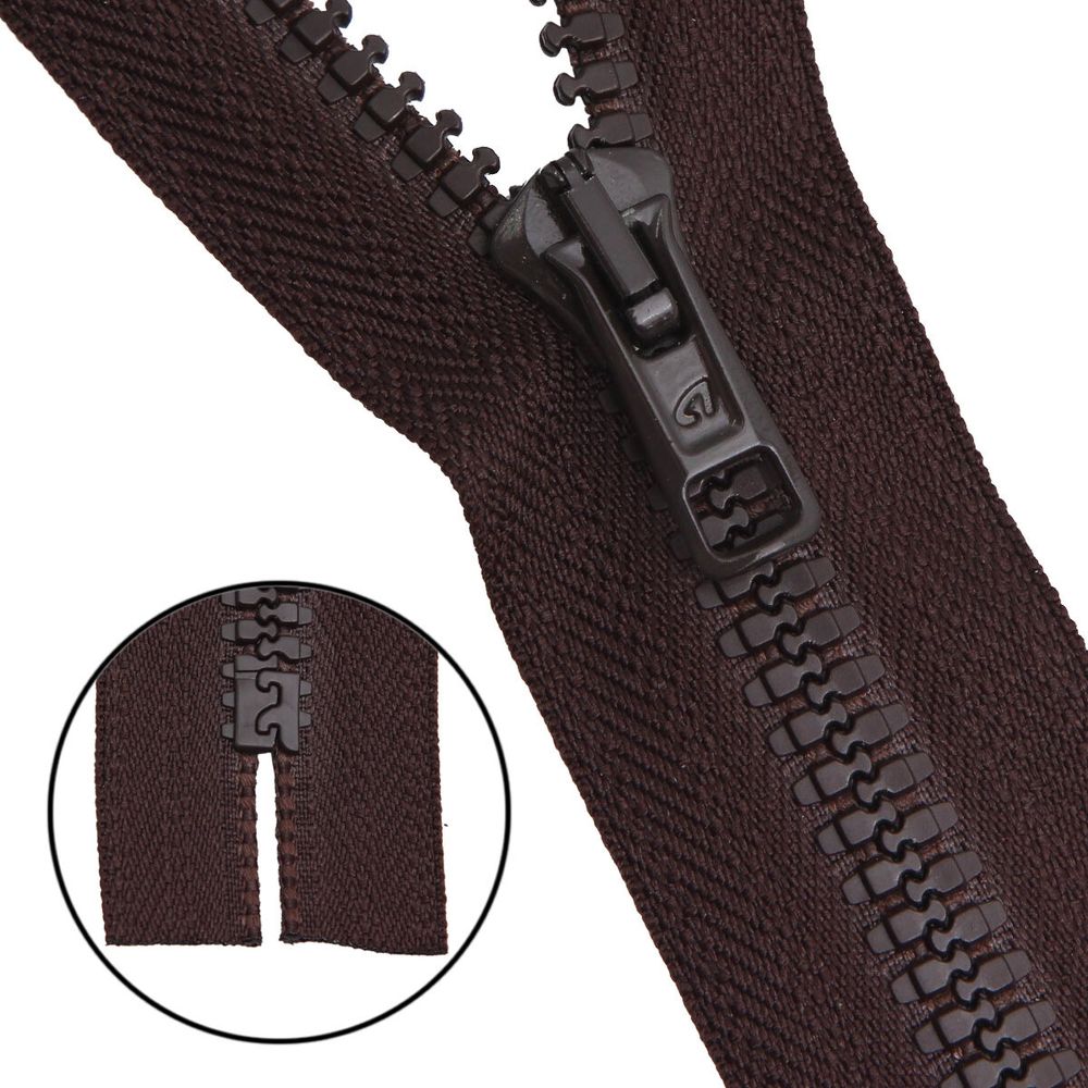 Молния трактор Arta Т6 (6 мм) 1 зам., н/раз., 18 см, ОПТ. УП. 25 ШТ., 068 т.коричневый