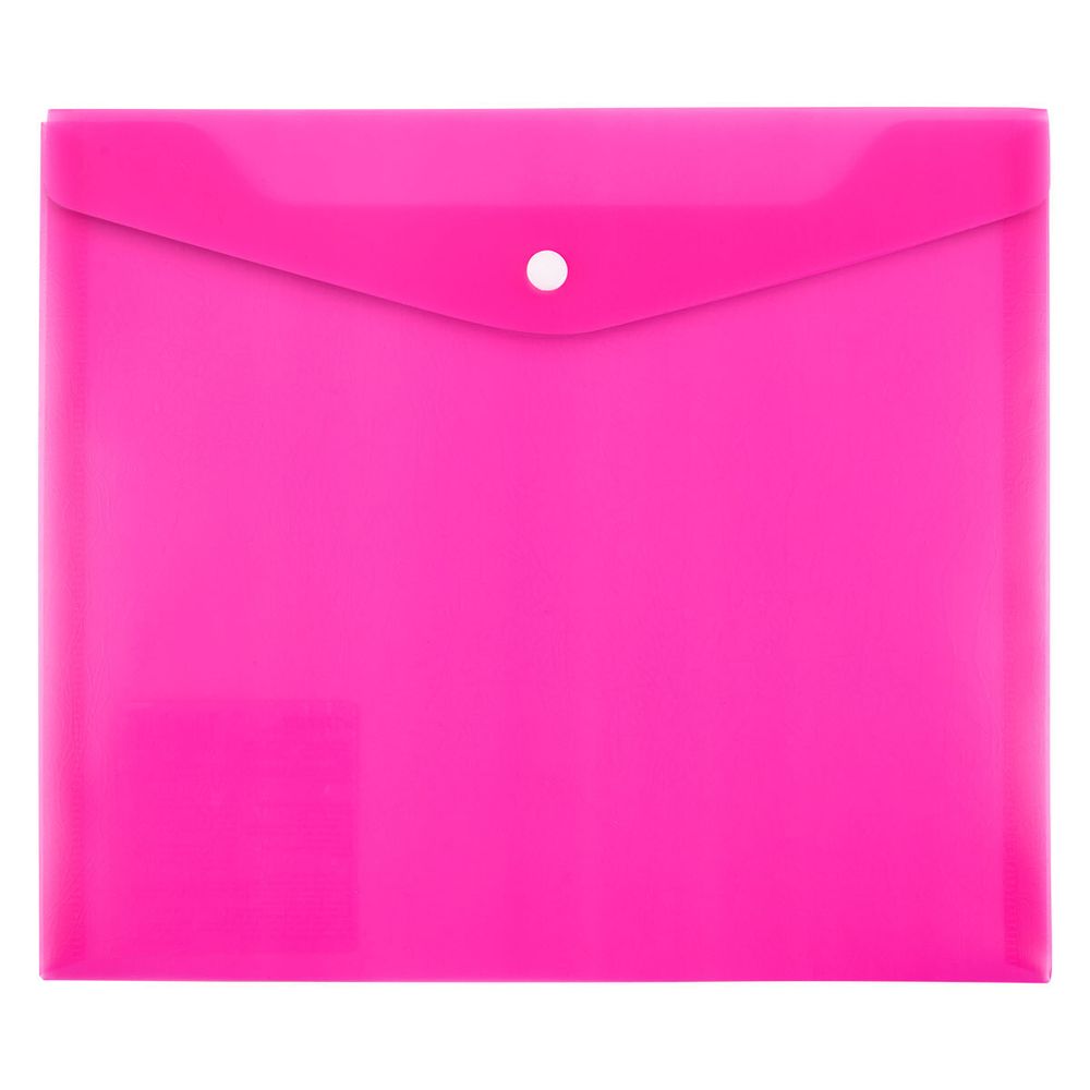 Папка-конверт для тетрадей с кнопкой A5+ 180 мкм волокно, 20 шт, розовый EC211130213, Expert Complete