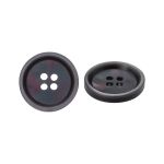 Пуговица 4 прокола 28L = 18 мм, пластик, col.B т. серый, CN2868, 72 шт