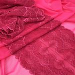 Кружево бельевое эластичное 195 мм / 3 м, 8034 цв.S261 лесная ягода, Kruzhevo