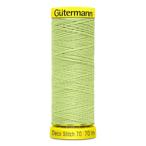 Нитки отделочные Gutermann Deco Stitch 70, 70м, 152 бл.салатовый, 5 катушек