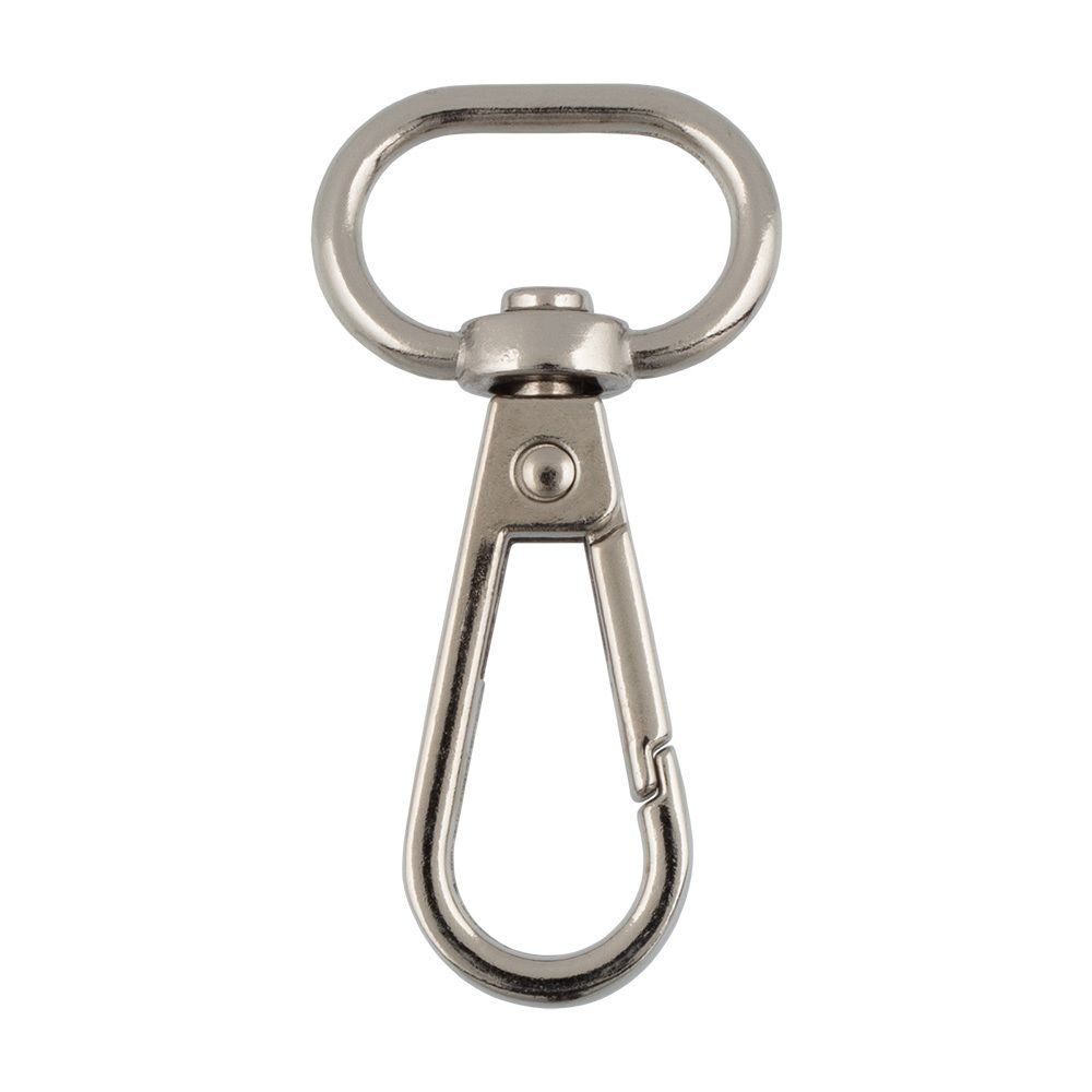 Карабин металл 20.0 мм (49х25 мм), 10 шт, 04 никель, Gamma GH 111/20/10