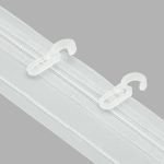 Лента (тесьма) шторная: сборка косая (левый наклон) (1:2) 50 мм / 50 метров, прозрачная