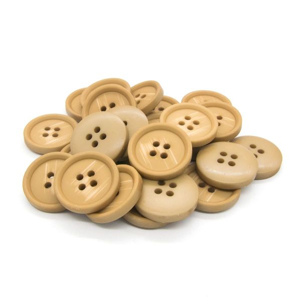 Пуговицы 4 прокола 34L (21мм), (Beige (бежевый)), 24 шт, 613989-1
