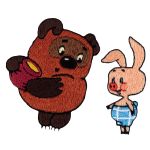 Набор для вышивания нитками Panna, Союзмультфильм. Винни Пух и Пятачок, 7х8.5 см