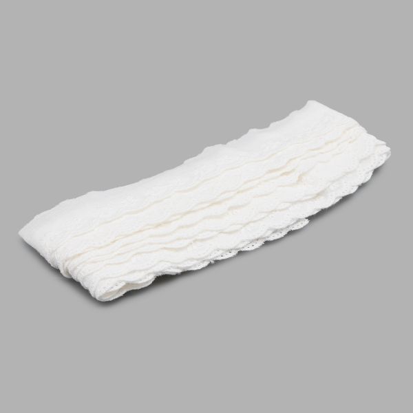 Кружево шитьё х/б 30 мм / 3.4 метра, цвет неотбеленный