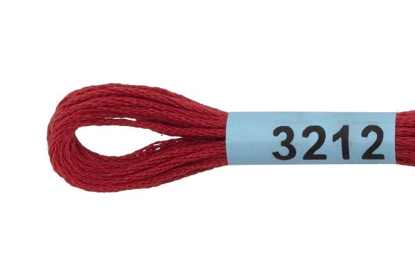 Мулине Gamma 100% хлопок, цв.3212 св.бордовый, 24 мотка по 8 метров