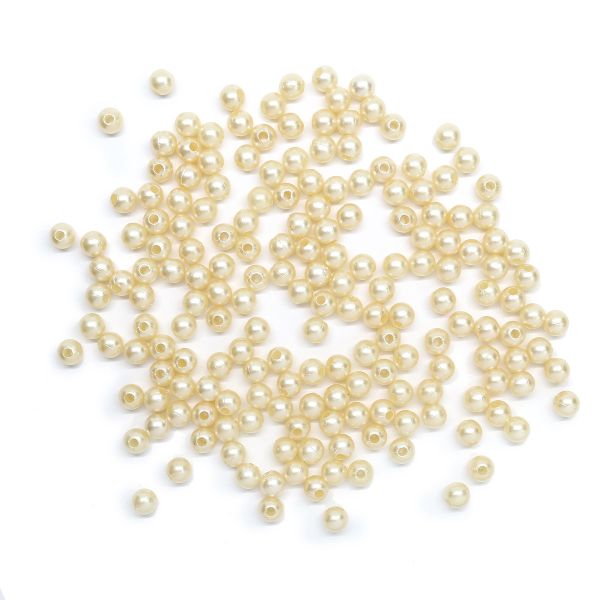 Бусины пластик (жемчуг) ⌀5 мм, 25 г, Astra&Craft, 005 NL бежевый
