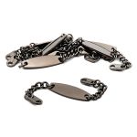 Вешалка-цепочка 100 мм, металл, олово (черный никель), МТ_1861, 6 шт