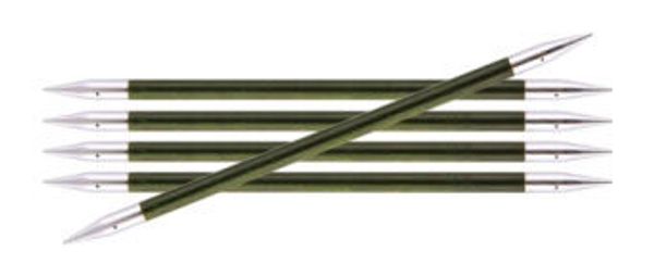 Спицы чулочные Knit Pro Royale 5,5 мм,20 см, ламинированная береза, зеленый, 5 шт, 29040