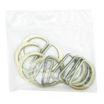 Полукольцо литое металл внутр. 25 мм (внешн. 31х23 мм), плоское, 10 шт, латунь ГР, 6882