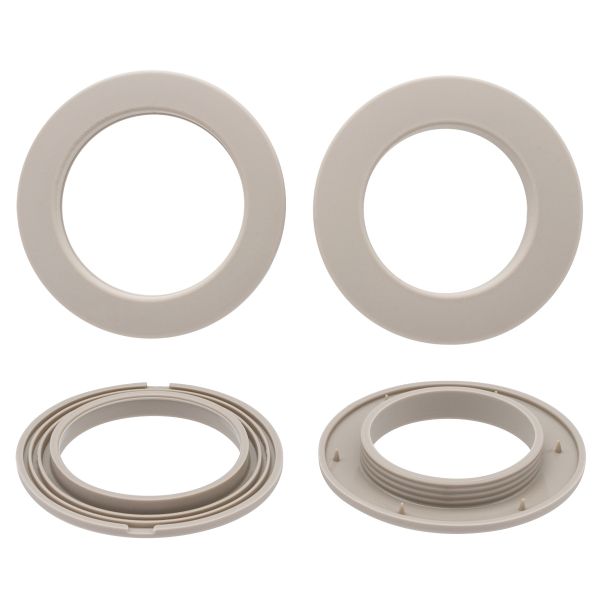 Люверсы шторные ⌀35 мм, с многоур. замком пластик, 98 серый бежевый, 10 шт