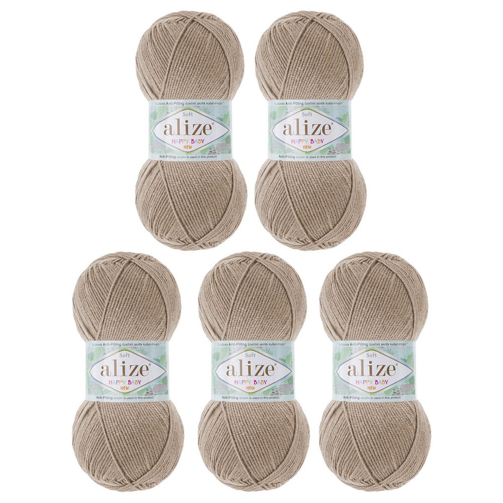 Пряжа Alize (Ализе) Happy Baby New / уп.5 мот. по 100 г, 320м, 256 бежевый