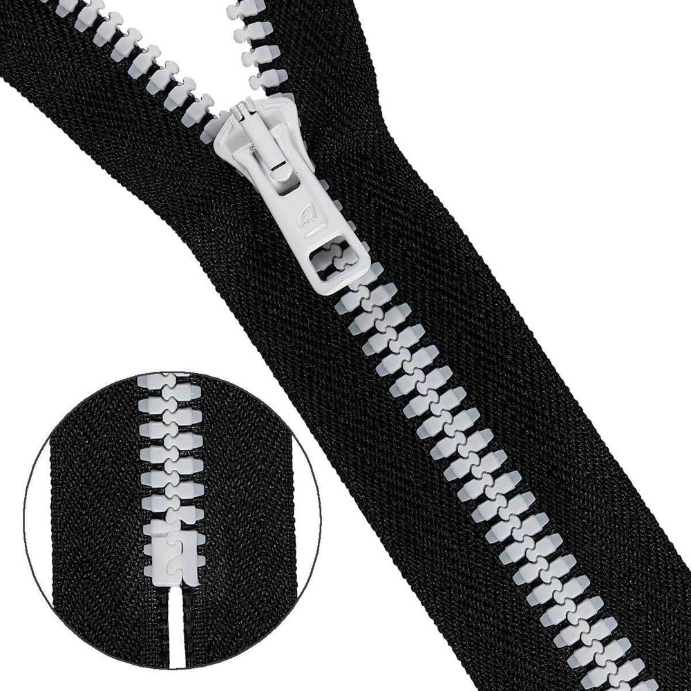 Молния трактор Arta Т6 (6 мм) 1 зам., н/раз., 18 см, BiColor, цв. 077 черный / 001 белый, уп.10 шт