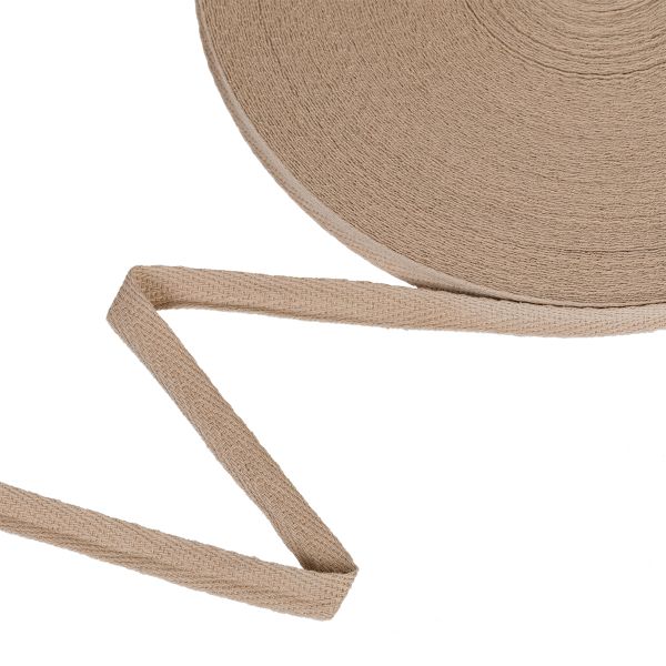 Тесьма (лента) киперная (100% х/б) 10 мм / 50 метров, льняной/linen, Gamma TCT-10