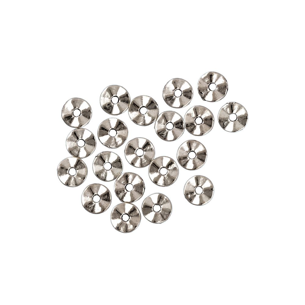 Рондели 7 мм, 20 шт, 01 под античное серебро, Zlatka MRR-02