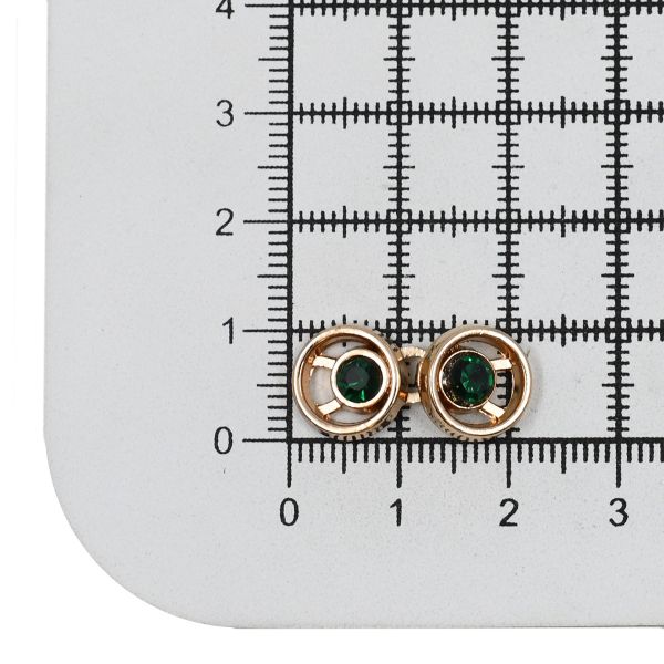 Крючки пришивные декоративные 10х21 мм, золото цв.02/зеленый цв.912, 20 шт