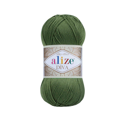 Пряжа Alize (Ализе) Diva / уп.5 мот. по 100 г, 350м, 079 базилик A