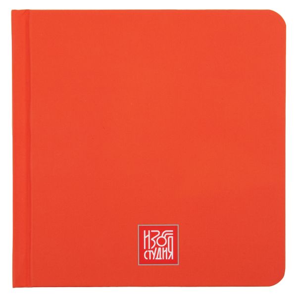 Скетчбук 120 г/м², 120 г/м², 12х12 см, сшивка 80 л, 01 красный, Аква-колор IZO-BK-1212