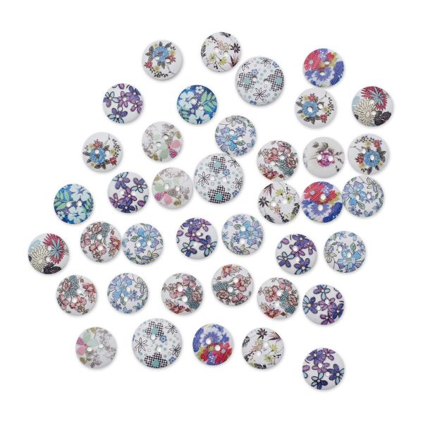 Украшения декоративные пуговицы деревянные Цветочки-лепесточки №10, 15-18 мм, 100 шт