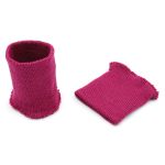 Манжеты трикотажные 6.0х7.0 см, 1 пара, тонкие малые 14 кл, 1х1, 345/8 фуксия, розовый