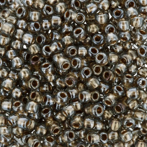 Бисер Toho 11/0 круглый (2.2 мм), 25 г (5х5 г), 0993 св. серый с золотым центром
