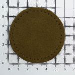 Заплатки пришивные из замши, круг ⌀6см с перфорацией, 2 шт, 100% кожа, 33 хаки, 59111