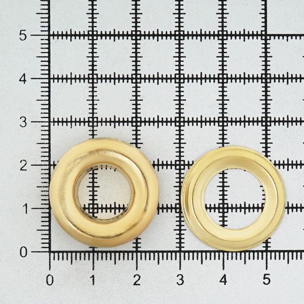 Люверсы металл ⌀13.0 мм (внутр.), h7 мм (внутр.), №28, металл, New Star, золото, уп≈100 шт