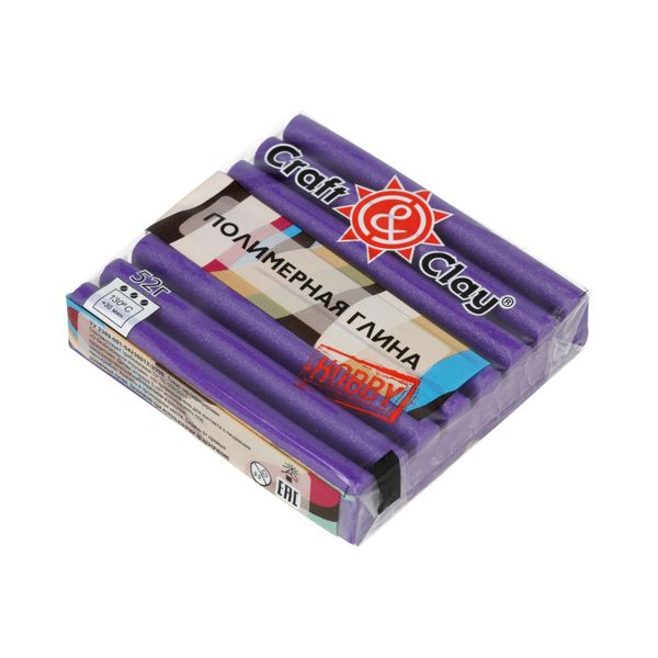 Полимерная глина гламур 52 г, 1505 фиолетовый, Craft&Clay CCH