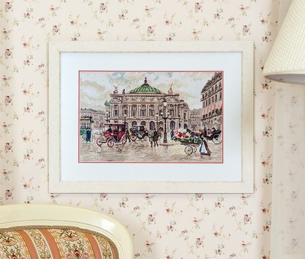 Набор для вышивания нитками Panna, Золотая серия, Париж, Гранд Опера, 40х25 см