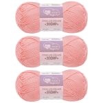 Пряжа Люблю вязать Зефир / уп.3 мот. по 100 г, 295 м, 155 розовый